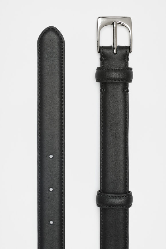 Kinsley Rounded Buckle Belt  Black Silver  hi-res