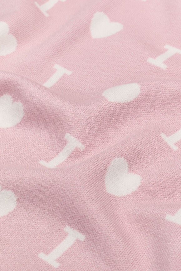 Heart Initial Blanket  I  hi-res