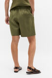 Linen Longline Elasticated Short  Rainforest  hi-res