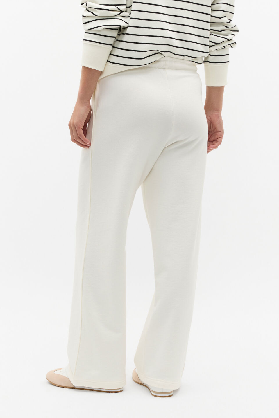 Heritage Wide Leg Track Pant  Cloud Cream