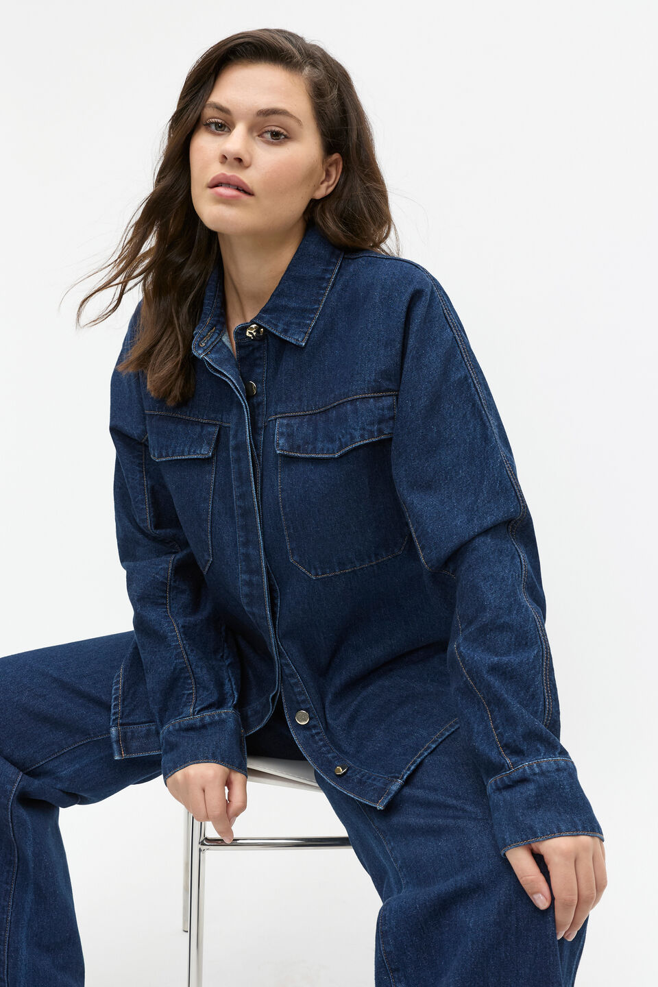 Denim Yoke Detail Shirt  Twilight Blue Wash
