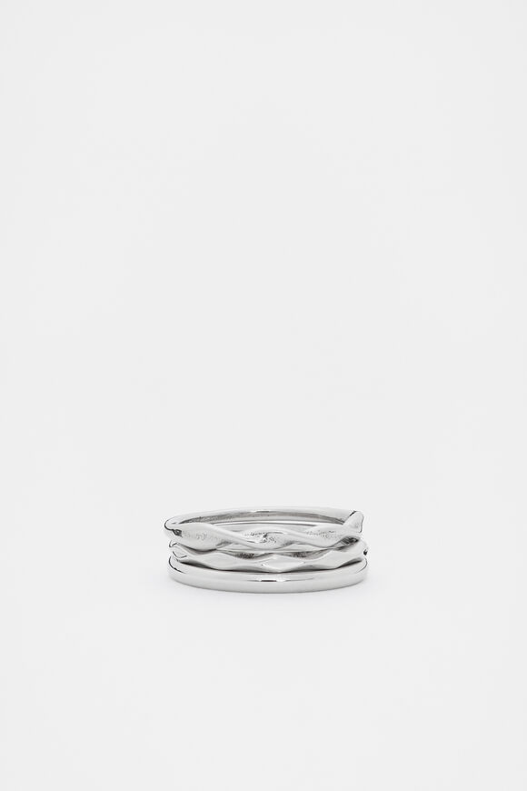 Waterproof Ring Set  Silver  hi-res