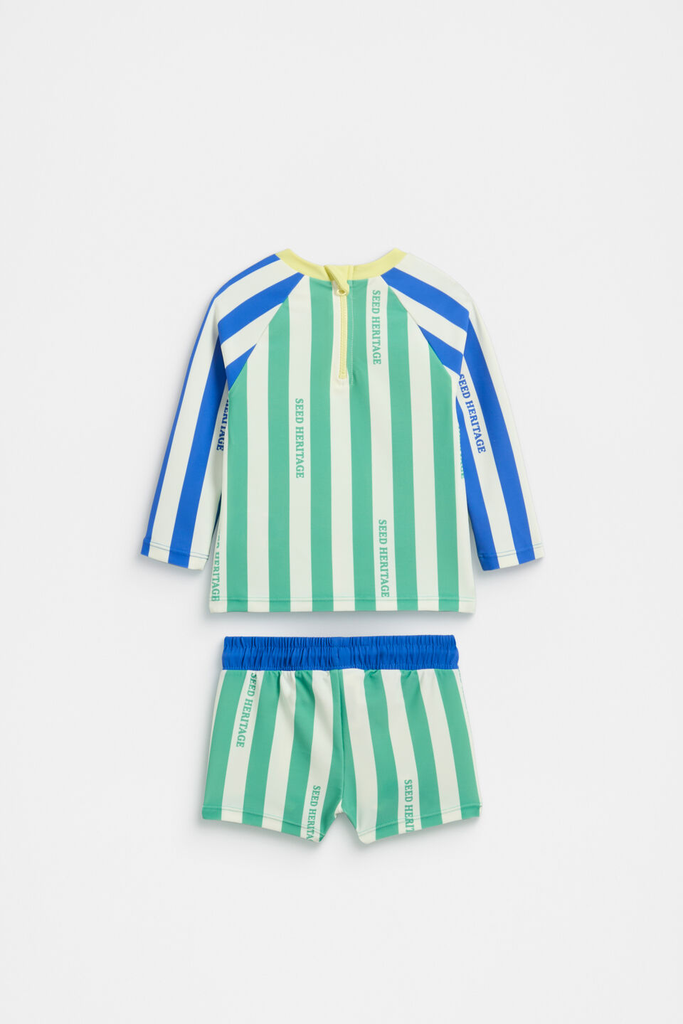 Stripe Logo Swim Set  Cool Green