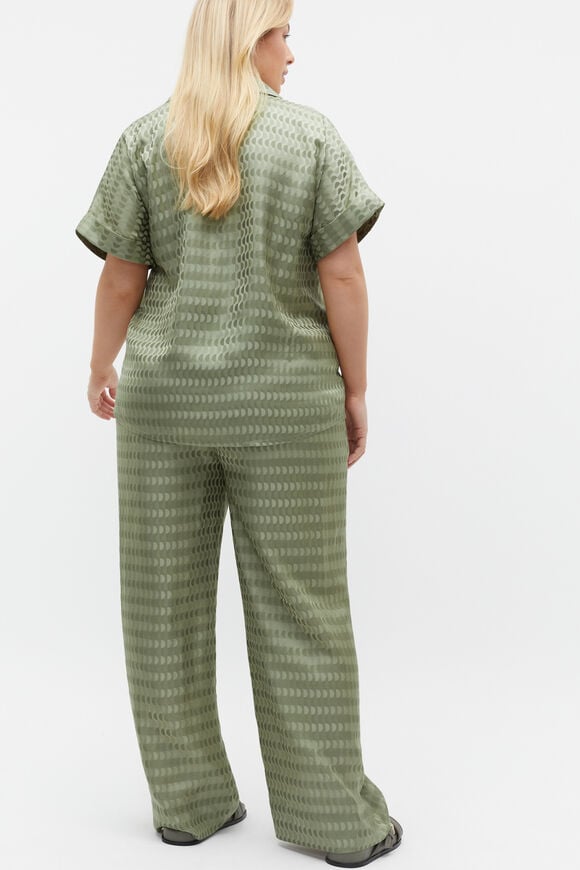 Jacquard Short Sleeve Shirt  Pale Olive  hi-res