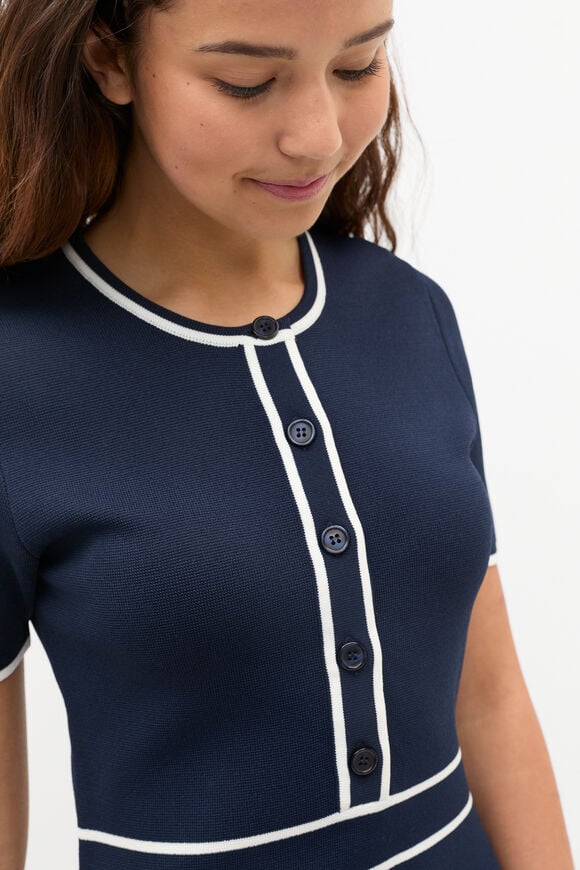 Knit Mini Dress  New Navy  hi-res