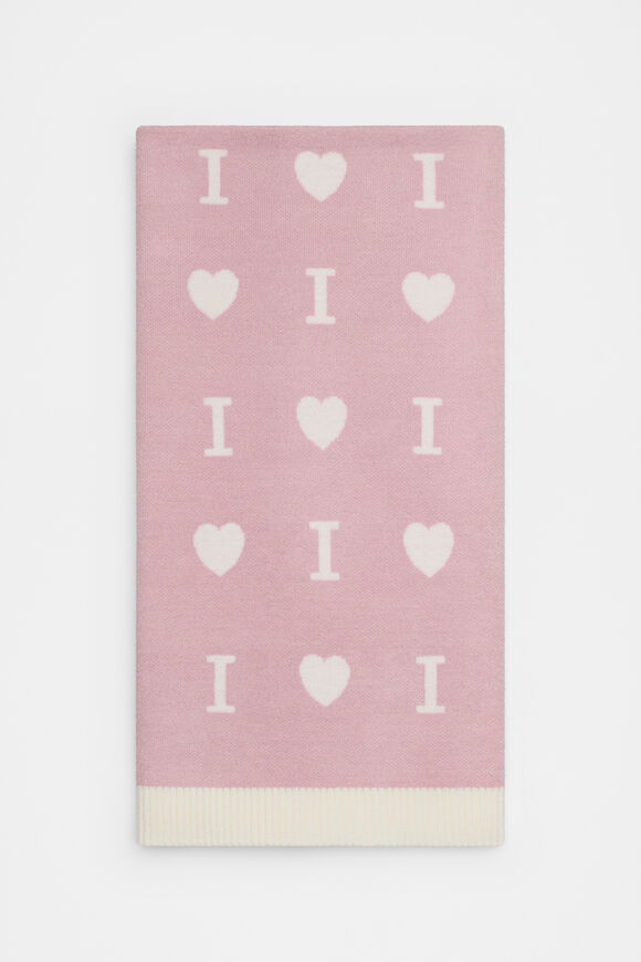 Heart Initial Blanket  I  hi-res