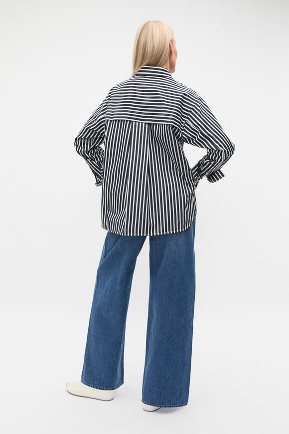 Cotton Stripe Shirt  Twilight Blue Stripe  hi-res