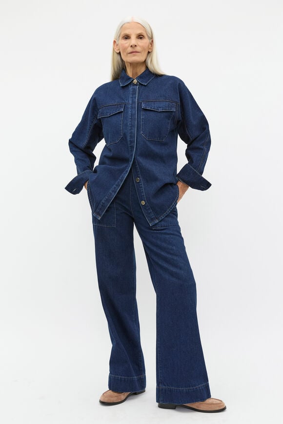 Denim Yoke Detail Shirt  Twilight Blue Wash  hi-res