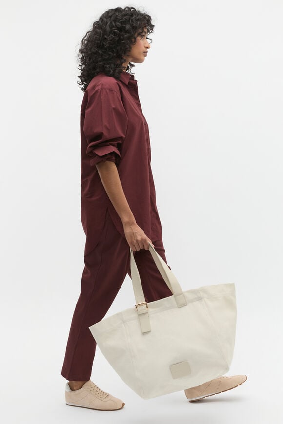 Longline Poplin Shirt  Merlot  hi-res