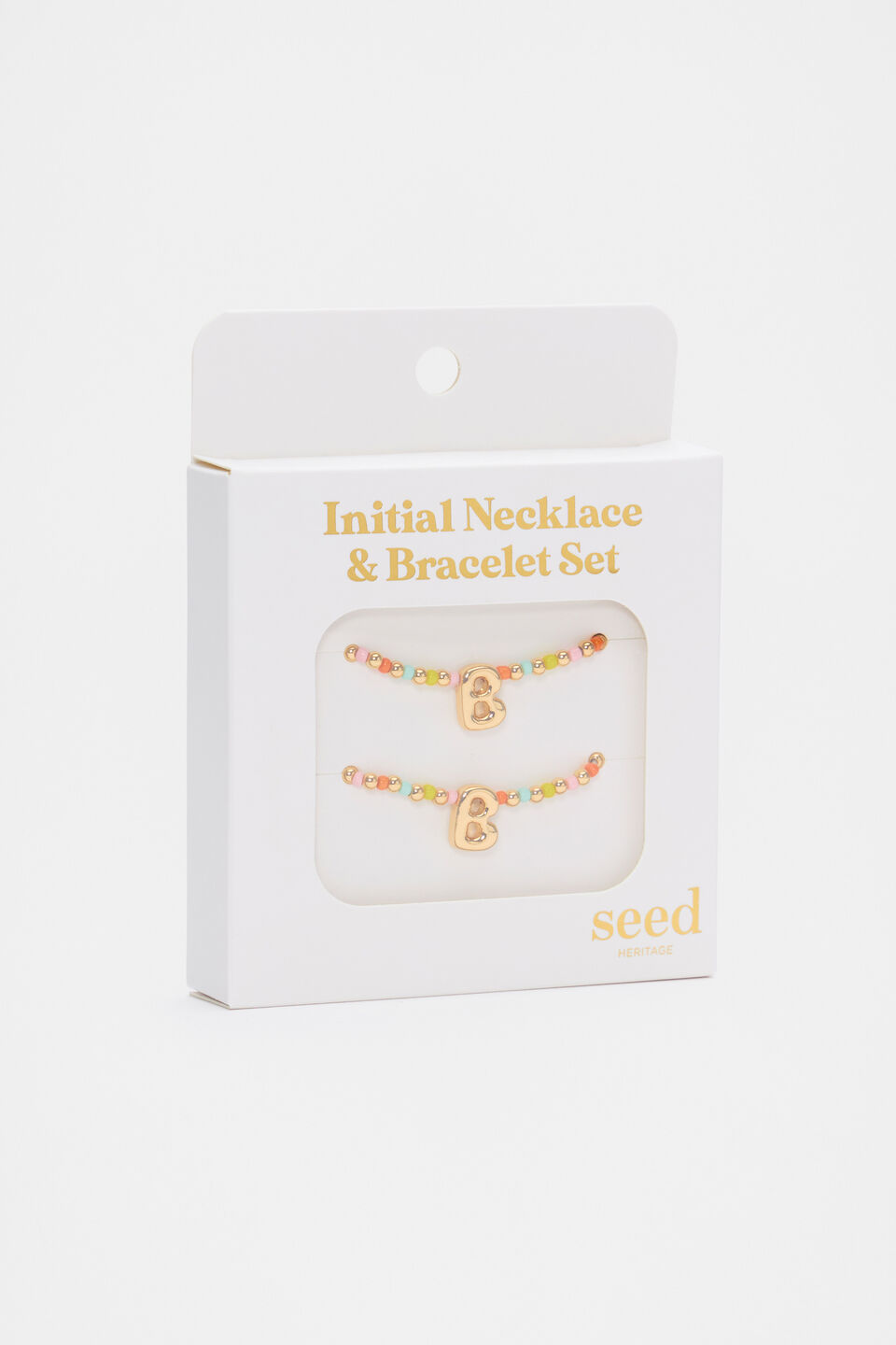 Initial Necklace And Bracelet Set  B