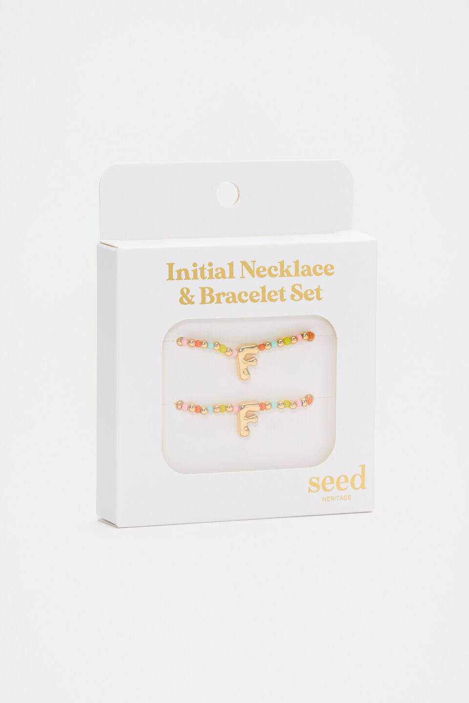 Initial Necklace And Bracelet Set  F
