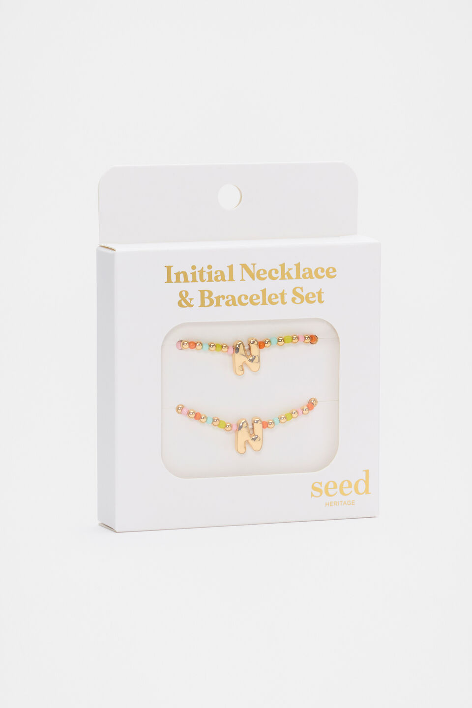 Initial Necklace And Bracelet Set  N