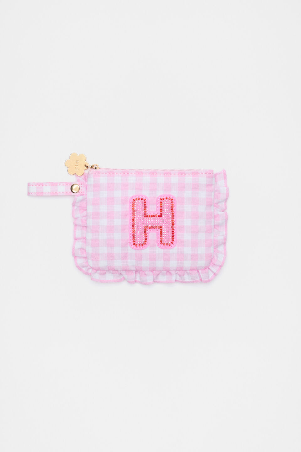 Beaded Initial Purse  H