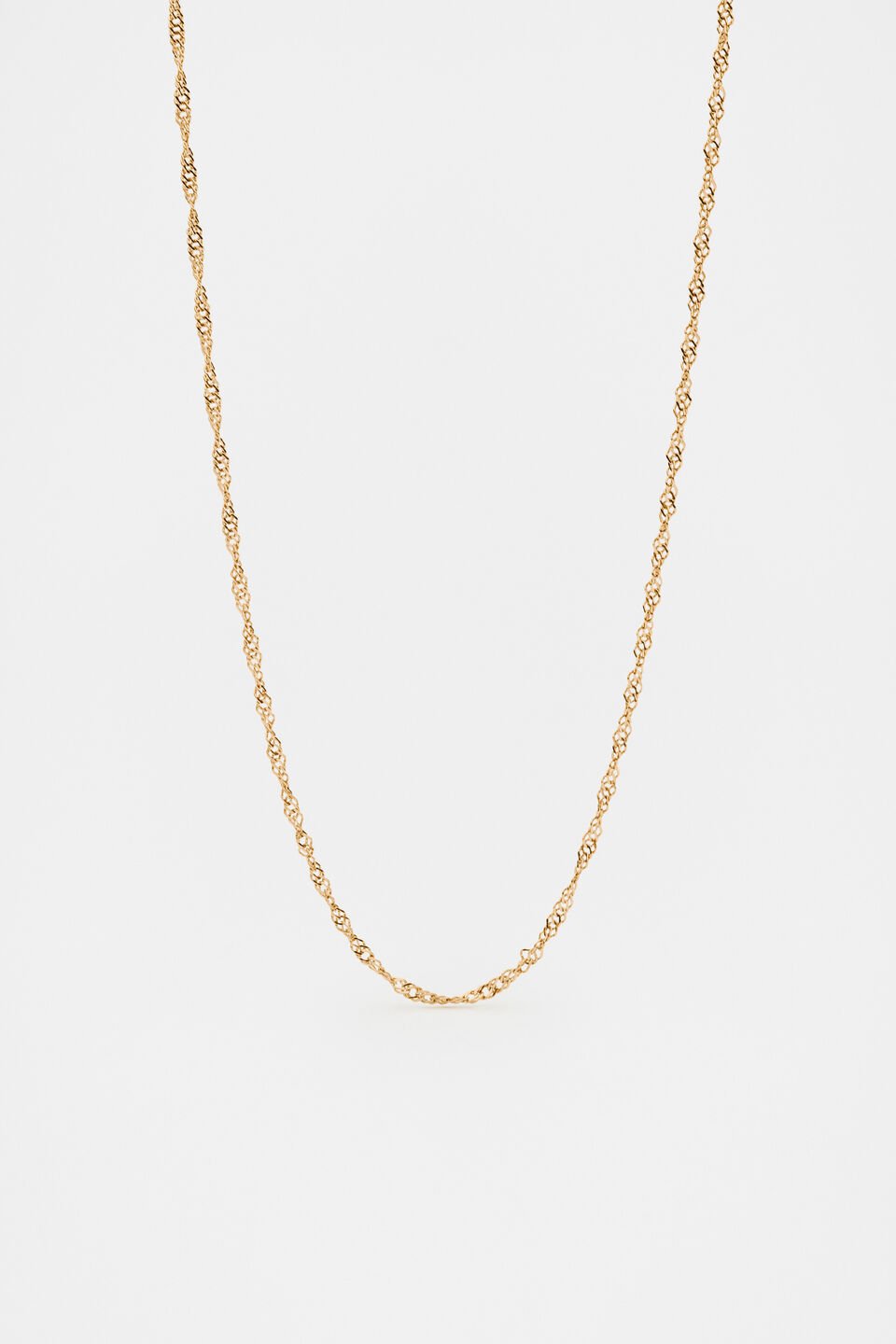 Waterproof Twist Chain Necklace  Gold