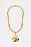 Shell Charm Pendant Necklace  Gold  hi-res