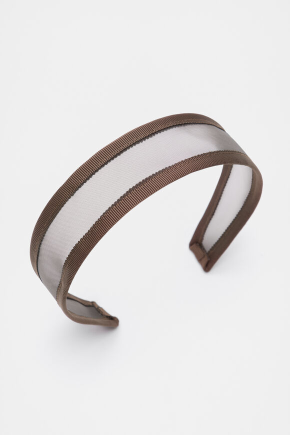Mesh Alice Band  Nutmeg  hi-res