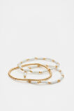 Stretch Bead Bracelet  White  hi-res