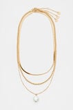 Pearly Layered Necklace  Gold  hi-res