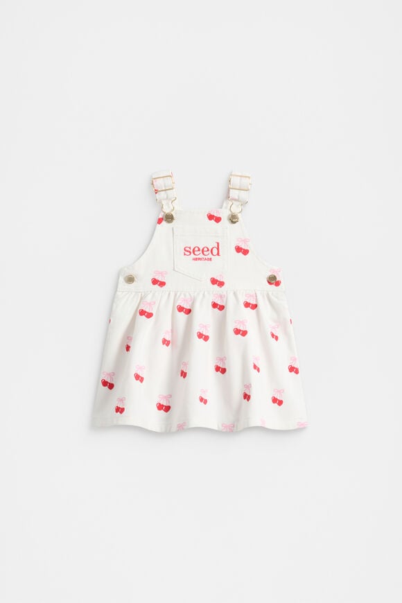 Embroidered Denim Pinafore  Canvas  hi-res