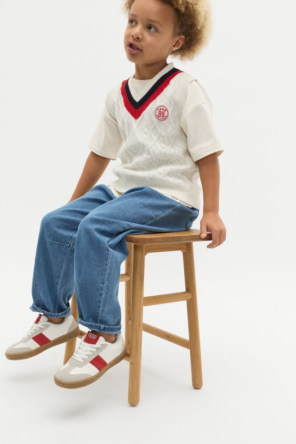 Colourblock Sneaker  White Red