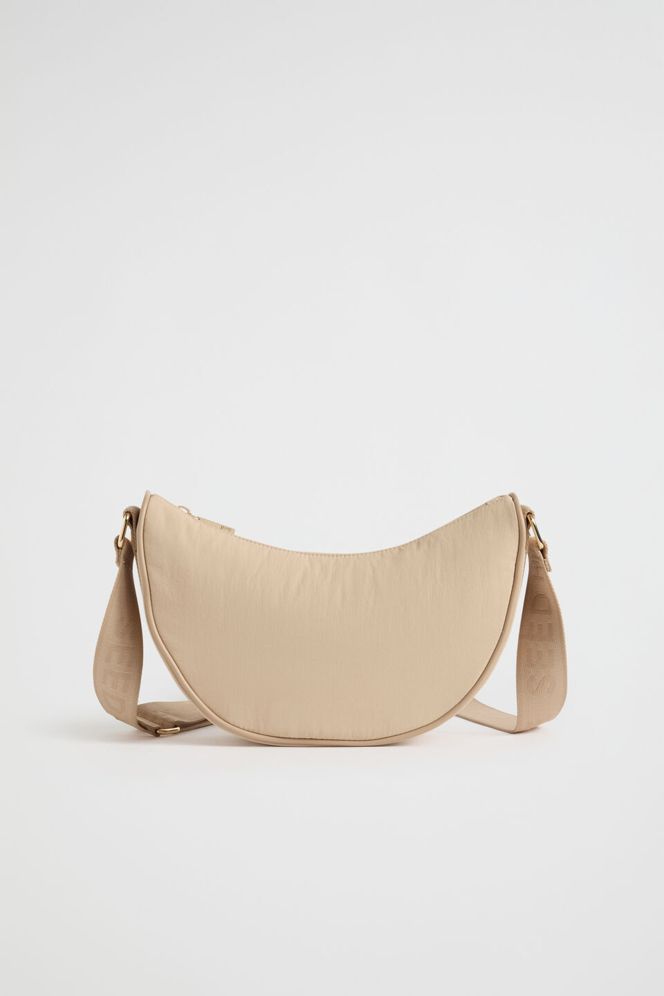 Monochrome Saddle Bag  Champagne Beige