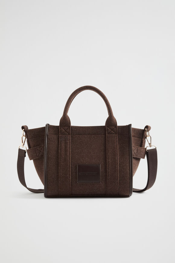Felt Mini Tote  Dark Espresso  hi-res