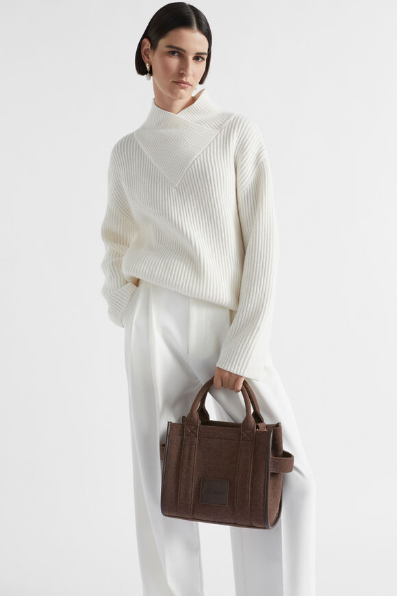 Felt Mini Tote  Dark Espresso  hi-res