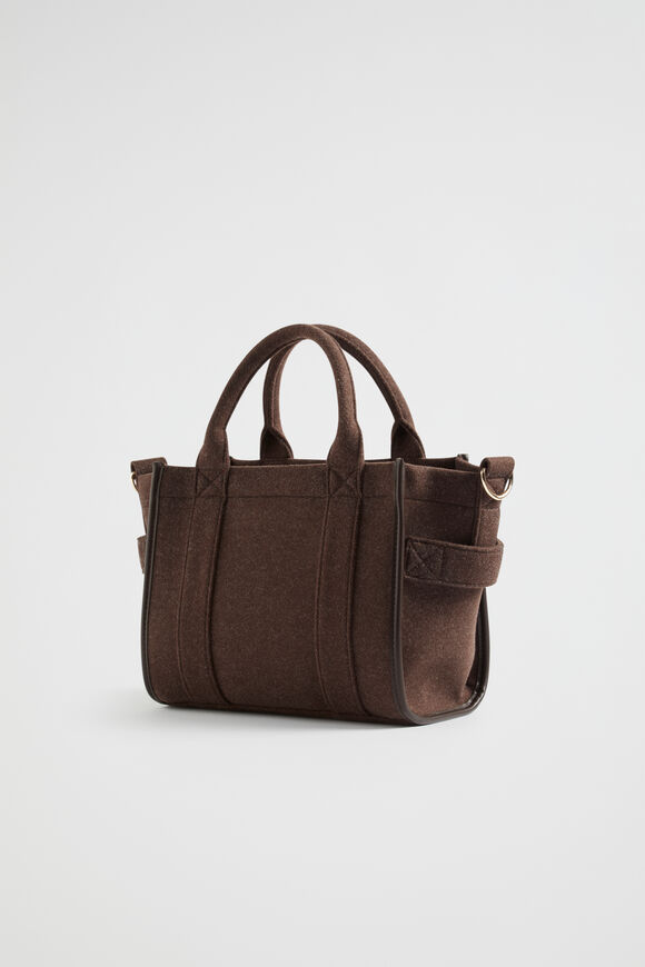 Felt Mini Tote  Dark Espresso  hi-res