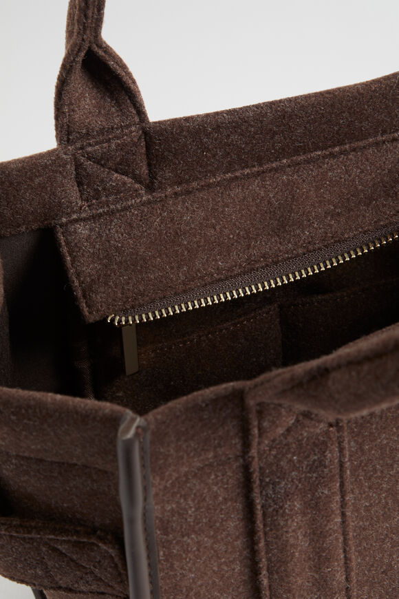 Felt Mini Tote  Dark Espresso  hi-res