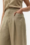 Linen High Rise Pleat Pant  Rosemary  hi-res
