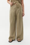 Linen High Rise Pleat Pant  Rosemary  hi-res