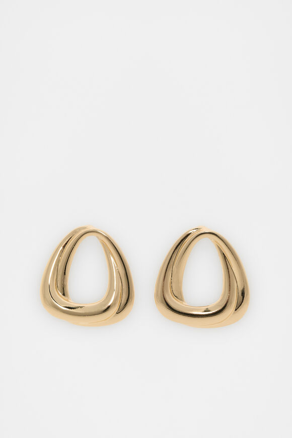 Looped Oval Earring  Gold  hi-res