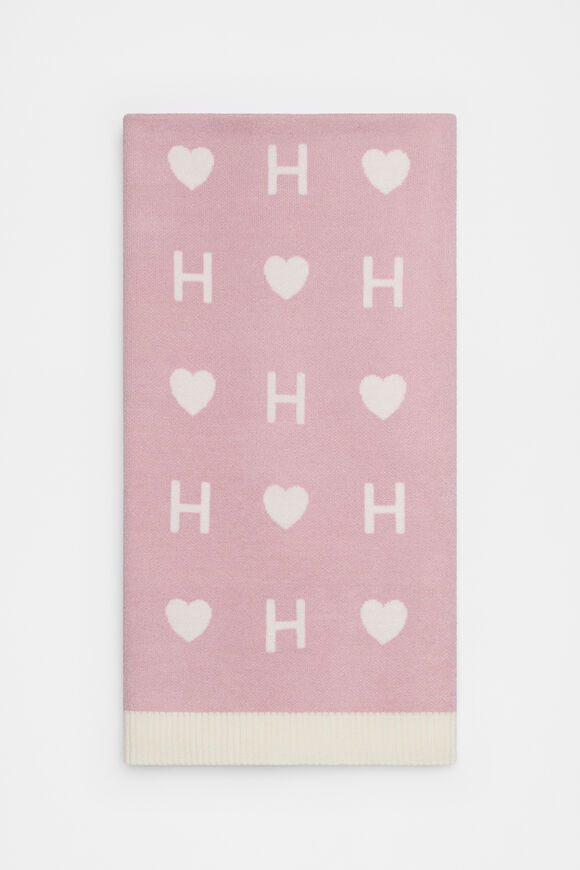 Heart Initial Blanket  H  hi-res