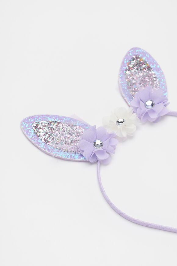 Flower Bunny Ears Head Band  Soft Lilac  hi-res