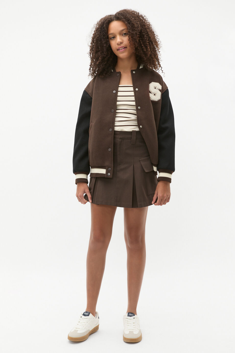 Cargo Pocket Skirt  Dark Espresso