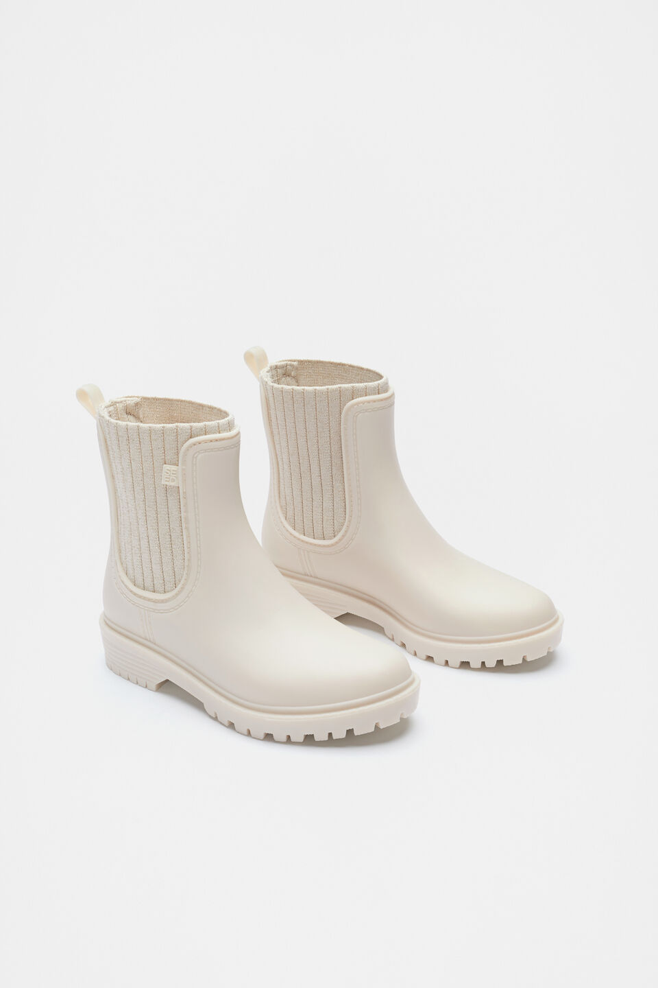 Rib Gusset Gumboot  Classic Cream