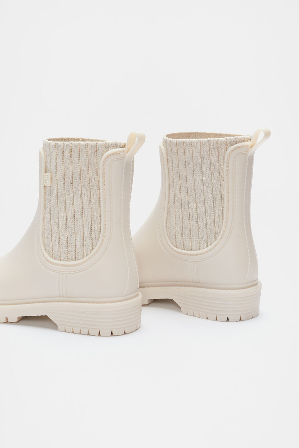 Rib Gusset Gumboot  Classic Cream