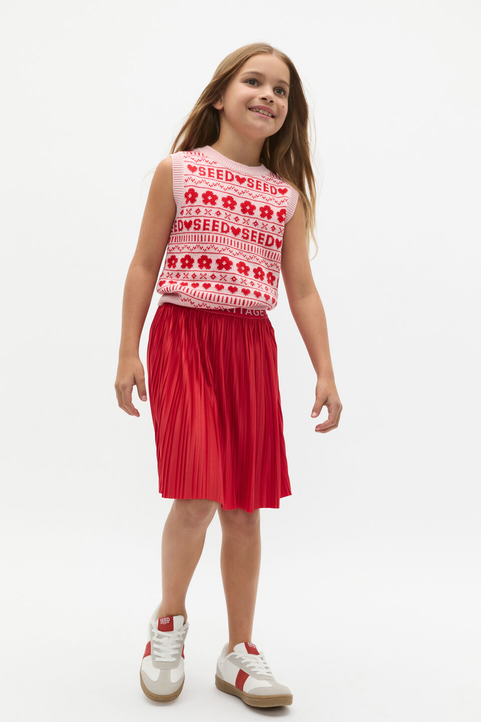 Fairisle Vest  Rose Petal