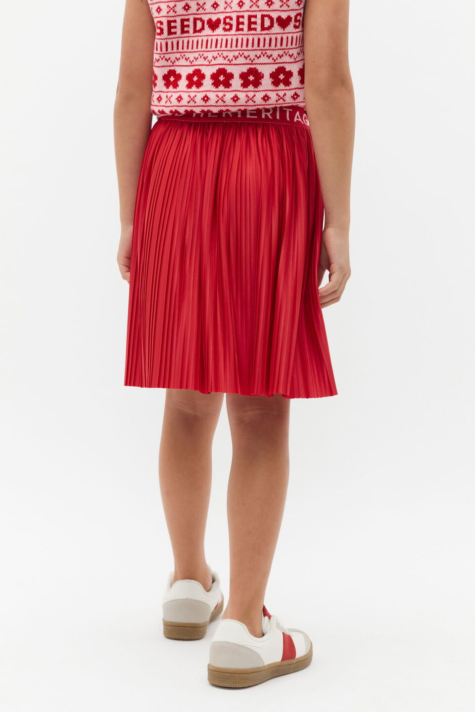 Pleated Skirt  Chilli Red
