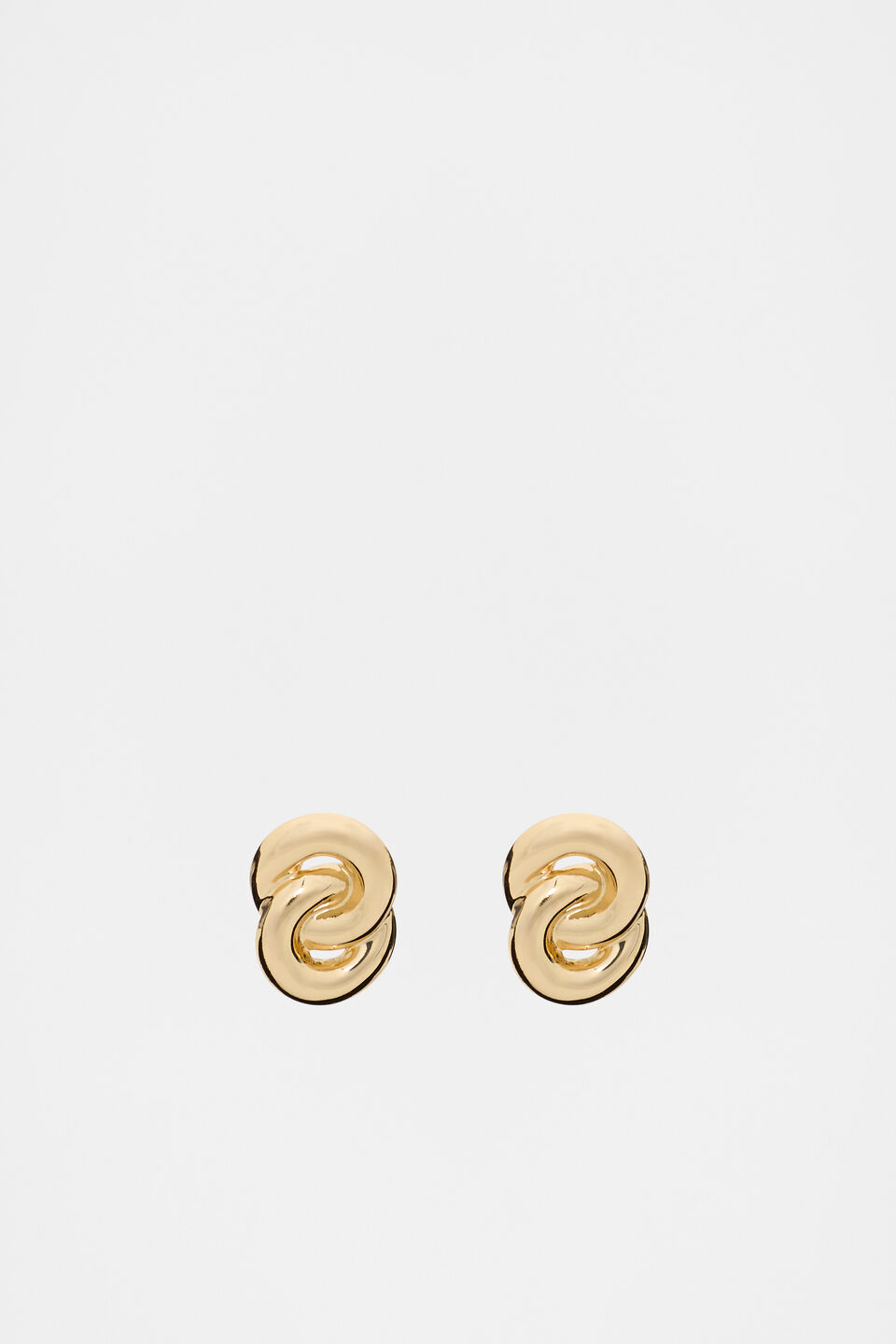 Double Circle Stud Earring  Gold