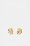Double Circle Stud Earring  Gold  hi-res