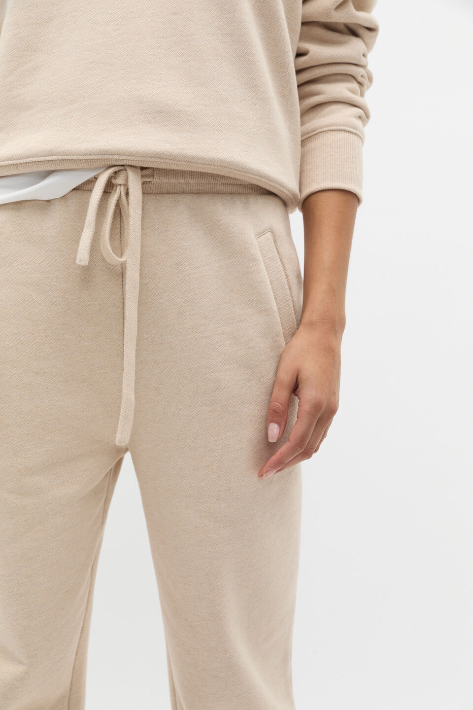 Terry Jogger Pant  Latte Marle
