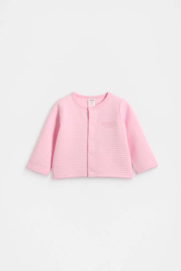 Quilted Logo Jacket  Petal Pink  hi-res