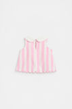 Stripe Scallop Top  Candy Pink  hi-res