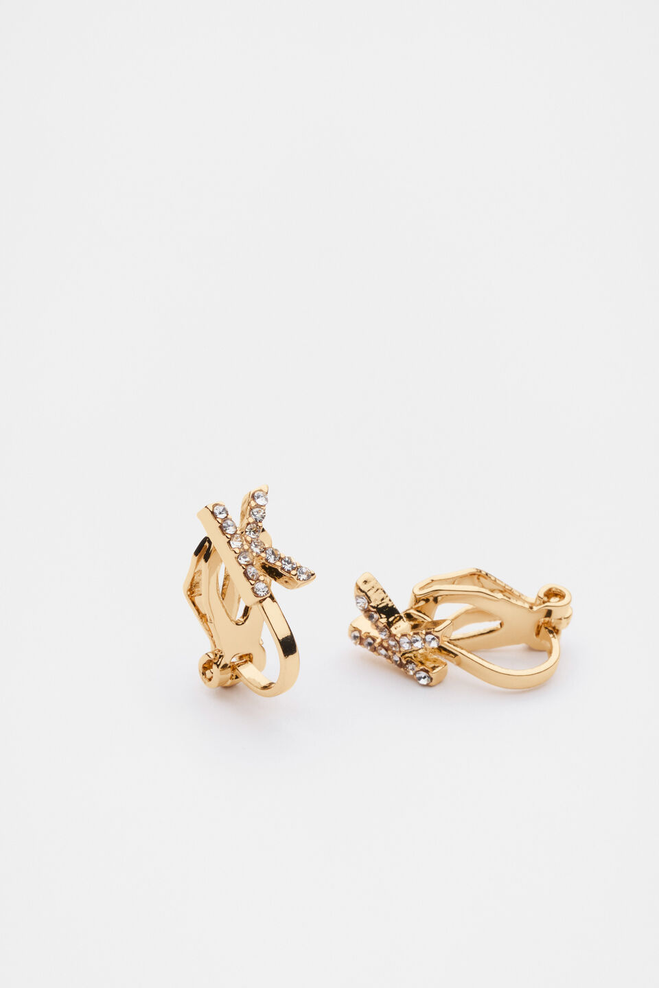Initial Clip On Earings  K