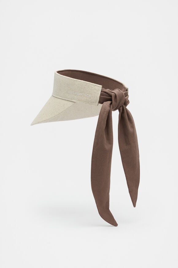 Textured Bow Detail Visor  Pinecone  hi-res