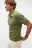 Ribbed Knit Polo  Green Apple  hi-res