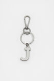 Silver Initials Keyring  J  hi-res