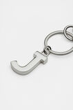 Silver Initials Keyring  J  hi-res