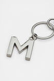 Silver Initials Keyring  M  hi-res